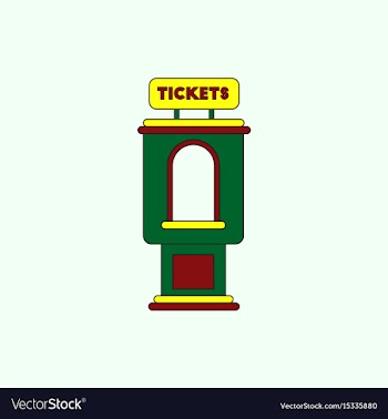 In flat style cinema ticket vector image
