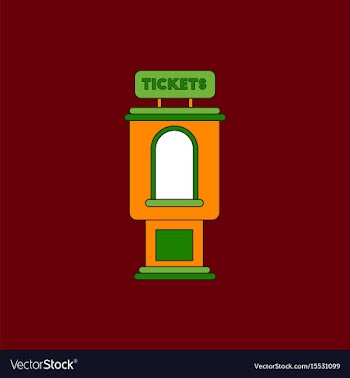 In flat style cinema ticket vector image