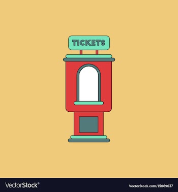 In flat style cinema ticket vector image