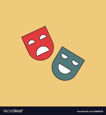 In flat style comedy and vector image