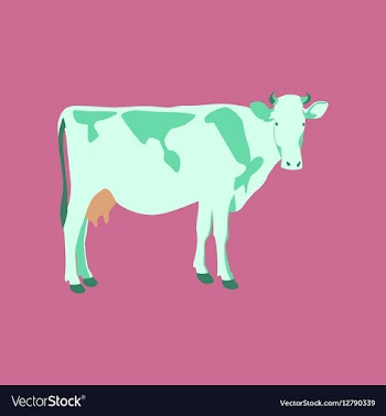 In flat style cow vector image