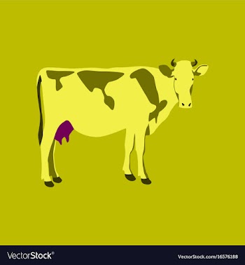 In flat style cow vector image