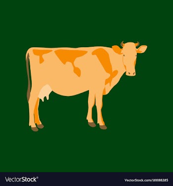 In flat style cow vector image