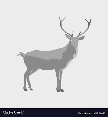 In flat style deer vector image