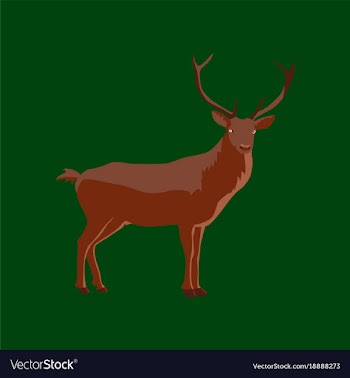 In flat style deer vector image