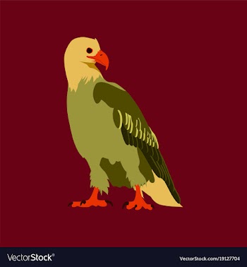 In flat style eagle vector image