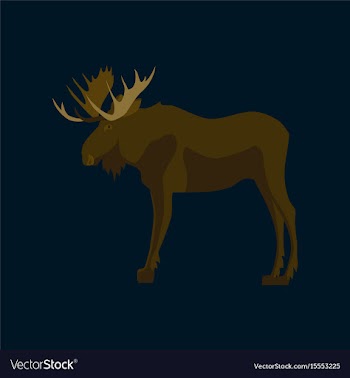 In flat style elk vector image