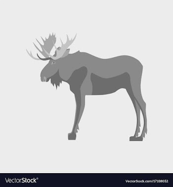 In flat style elk vector image