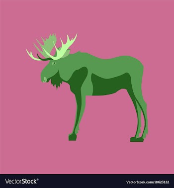 In flat style elk vector image