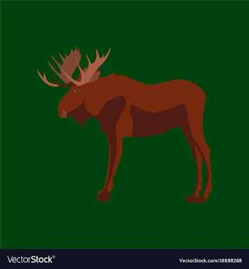 In flat style elk vector image