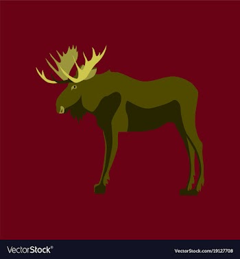 In flat style elk vector image