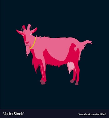 In flat style goat vector image