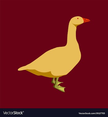 In flat style goose vector image