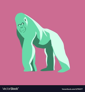 In flat style gorilla vector image