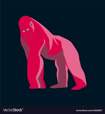 In flat style gorilla vector image