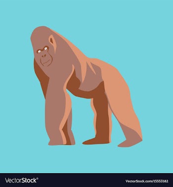 In flat style gorilla vector image