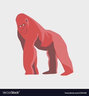 In flat style gorilla vector image