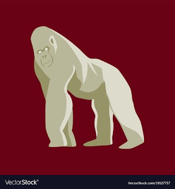 In flat style gorilla vector image
