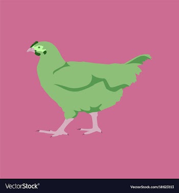 In flat style hen vector image