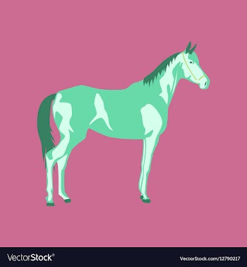 In flat style horse vector image