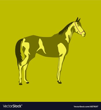 In flat style horse vector image