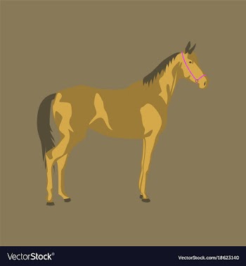In flat style horse vector image