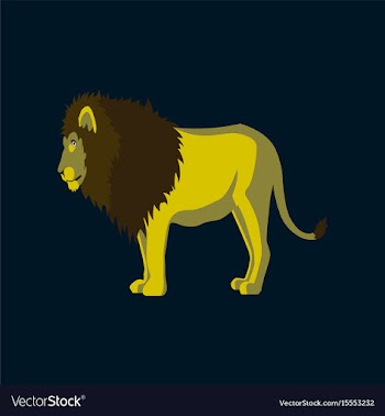 In flat style lion vector image