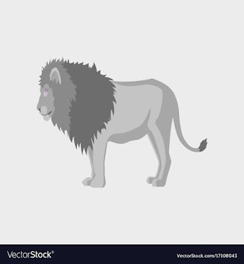 In flat style lion vector image