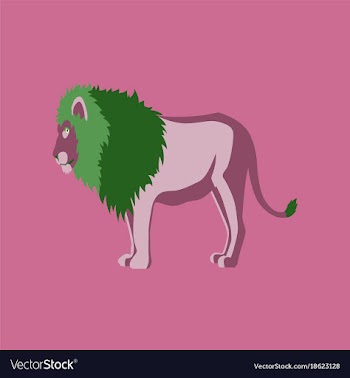 In flat style lion vector image