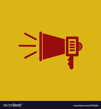 In flat style loudspeaker vector image