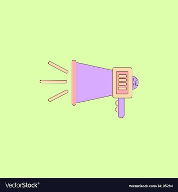 In flat style loudspeaker vector image