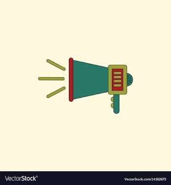 In flat style loudspeaker vector image