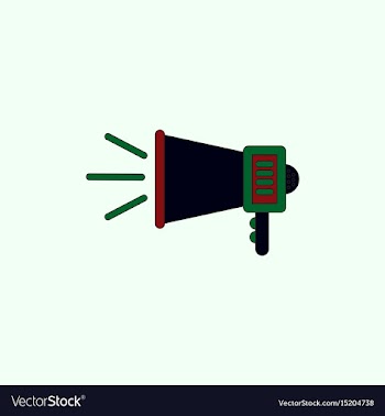 In flat style loudspeaker vector image