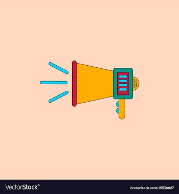 In flat style loudspeaker vector image