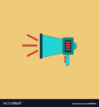 In flat style loudspeaker vector image
