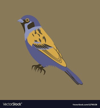 In flat style of sparrow vector image