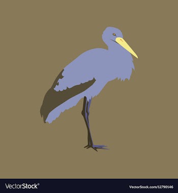 In flat style of stork vector image
