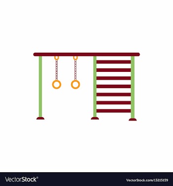 In flat style park playground vector image
