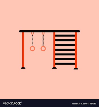 In flat style park playground vector image