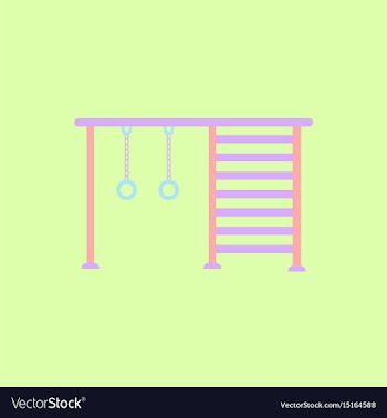 In flat style park playground vector image
