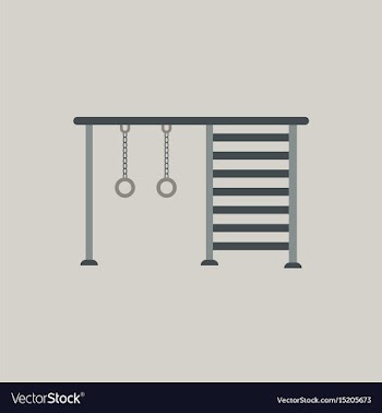 In flat style park playground vector image