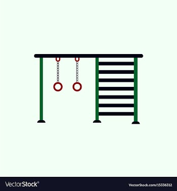 In flat style park playground vector image