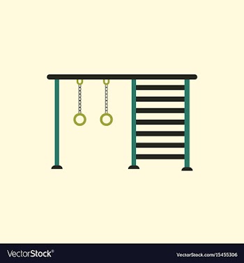 In flat style park playground vector image