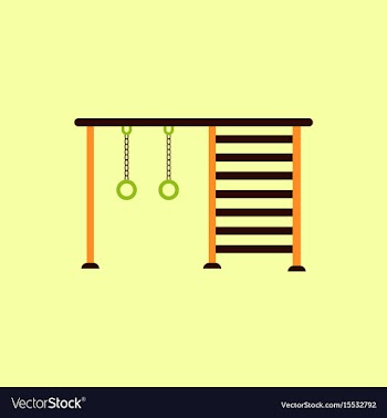 In flat style park playground vector image