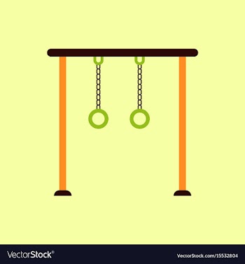 In flat style park playground vector image