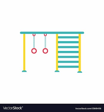 In flat style park playground vector image