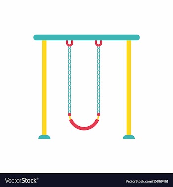 In flat style park playground vector image