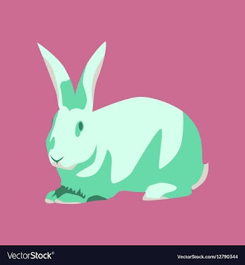 In flat style rabbit vector image