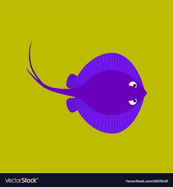 In flat style ramp fish vector image