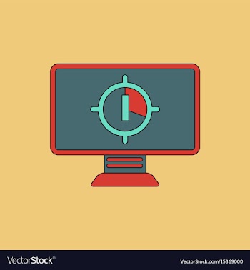 In flat style screen countdown vector image